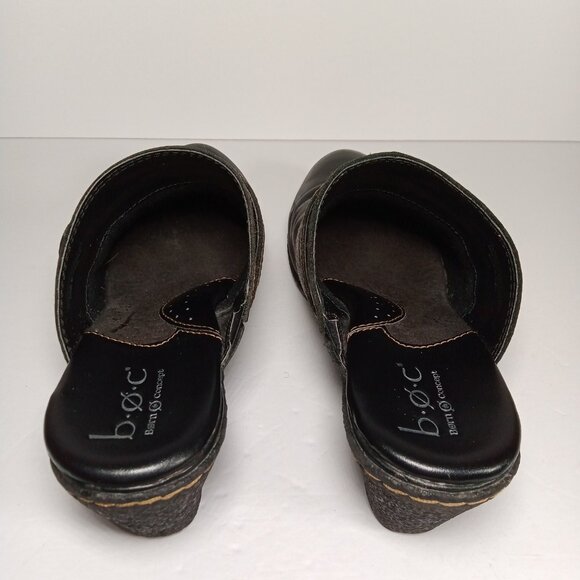 b.o.c Born Concept Leather Mules Women Size US 9 Black BC3725 - Picture 10 of 15